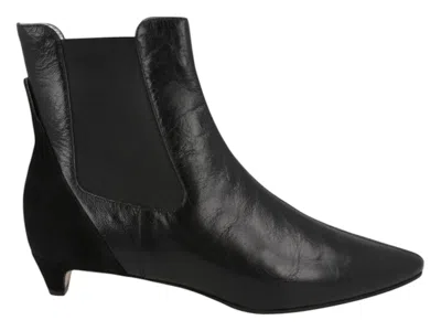 Pre-owned Givenchy Leather Chelsea Ankle Booties (women's) Sneakers In Black