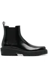 Givenchy Man Black Smooth Leather Chelsea Boot In 黑色