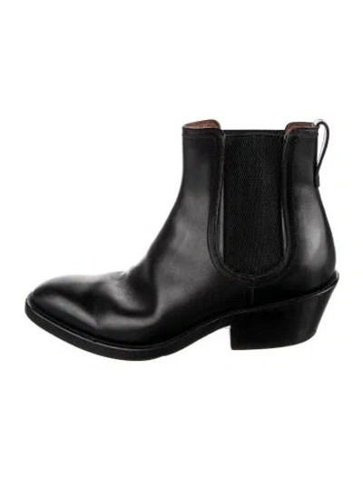 Pre-owned Givenchy Leather Chelsea Boots In Black