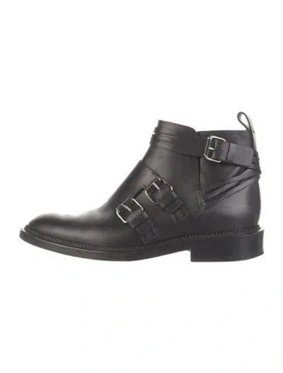 Pre-owned Givenchy Leather Chelsea Boots In Black