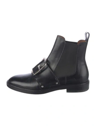 Pre-owned Givenchy Leather Chelsea Boots In Black