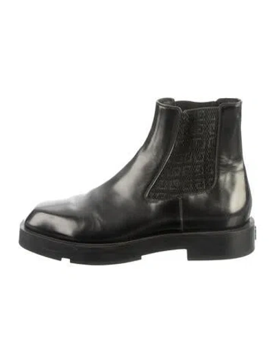 Pre-owned Givenchy Leather Chelsea Boots In Black