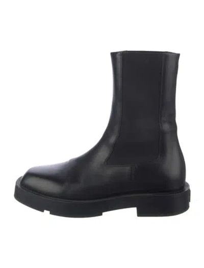 Pre-owned Givenchy Leather Chelsea Boots In Black