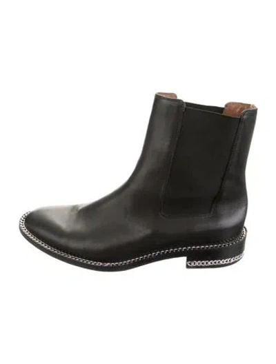 Pre-owned Givenchy Leather Chelsea Boots In Black