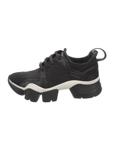 Pre-owned Givenchy Leather Chunky Sneakers In Black