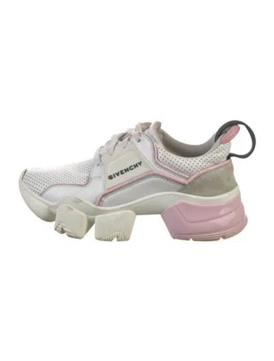 Pre-owned Givenchy Leather Chunky Sneakers In White