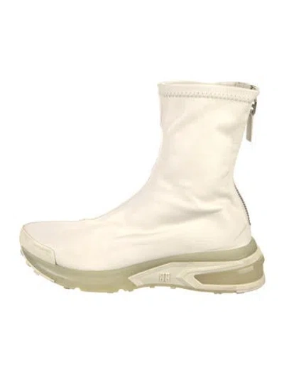 Pre-owned Givenchy Leather Chunky Sneakers In White