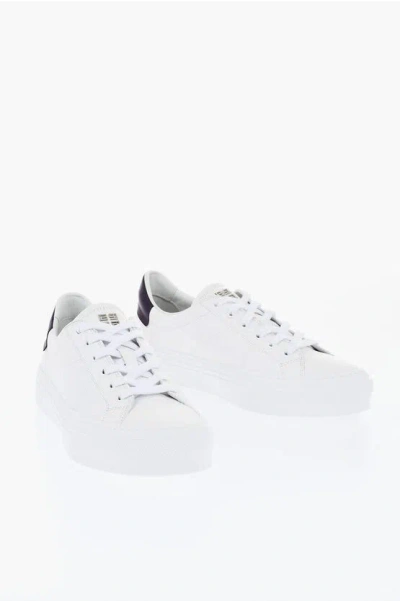 Givenchy Leather City Low-top Sneakers With Contrasting Detail In White