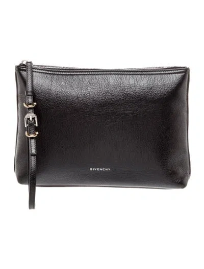 Pre-owned Givenchy Leather Clutch In Black