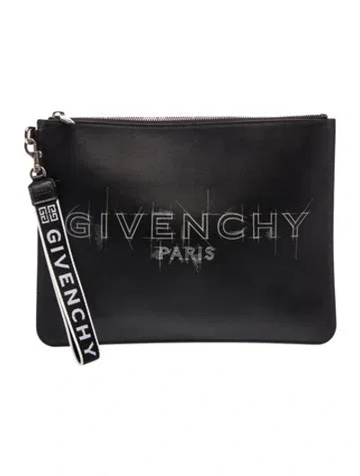 Pre-owned Givenchy Leather Clutch In Black