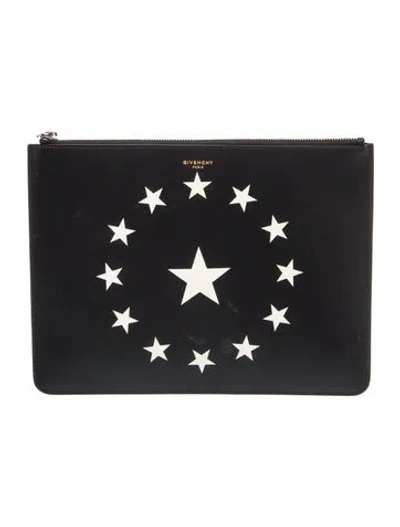 Pre-owned Givenchy Leather Clutch In Black