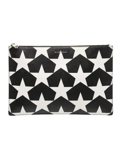Pre-owned Givenchy Leather Clutch In Black