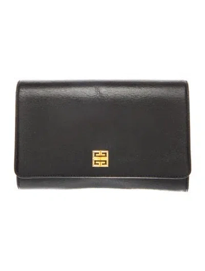 Pre-owned Givenchy Leather Clutch In Black