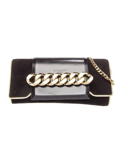 Pre-owned Givenchy Leather Clutch In Black