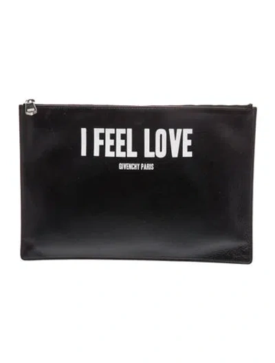 Pre-owned Givenchy Leather Clutch In Black