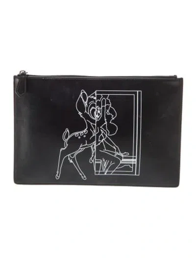 Pre-owned Givenchy Leather Clutch In Black