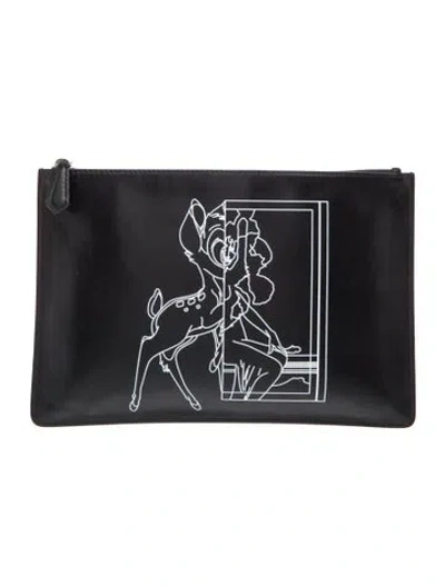 Pre-owned Givenchy Leather Clutch In Black