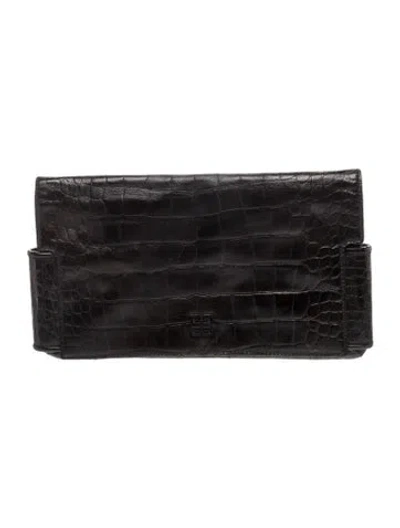 Pre-owned Givenchy Leather Clutch In Black