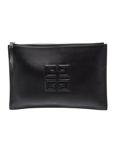 Pre-owned Givenchy Leather Clutch In Black