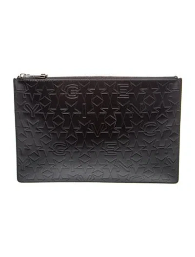 Pre-owned Givenchy Leather Clutch In Black