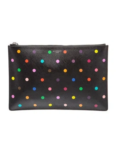 Pre-owned Givenchy Leather Clutch In Black