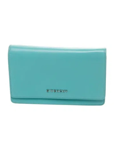 Pre-owned Givenchy Leather Clutch In Blue