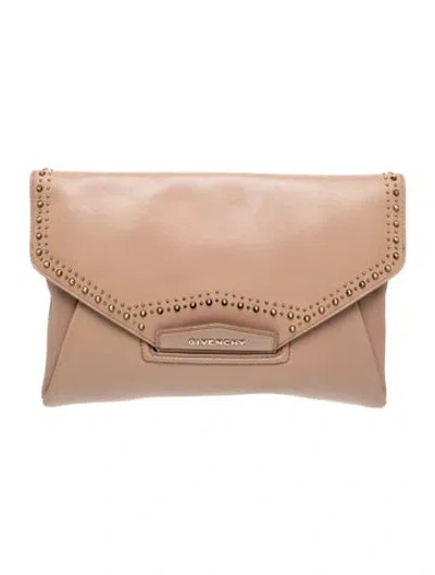 Pre-owned Givenchy Leather Clutch In Brown