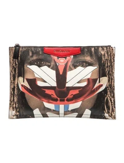 Pre-owned Givenchy Leather Clutch In Brown