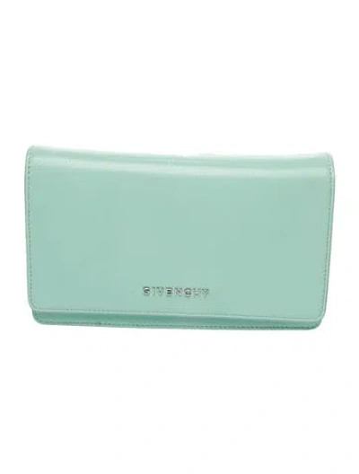 Pre-owned Givenchy Leather Clutch In Green