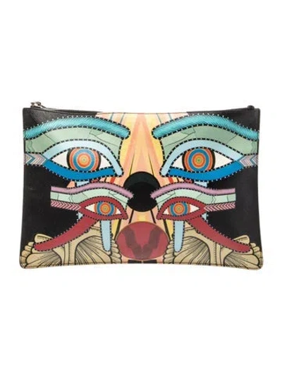Pre-owned Givenchy Leather Clutch In Multicolor