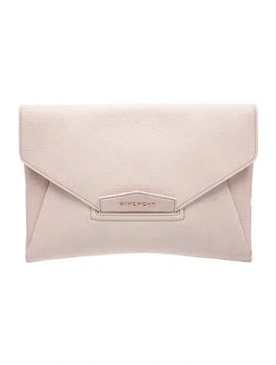 Pre-owned Givenchy Leather Clutch In Pink