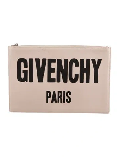 Pre-owned Givenchy Leather Clutch In Pink