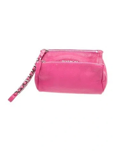 Pre-owned Givenchy Leather Clutch In Pink