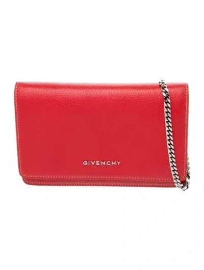 Pre-owned Givenchy Leather Clutch In Red