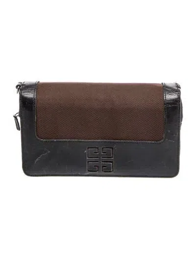 Pre-owned Givenchy Leather Clutch Vintage In Brown