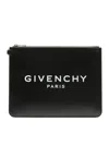 Givenchy Leather Clutch With Logo In Black