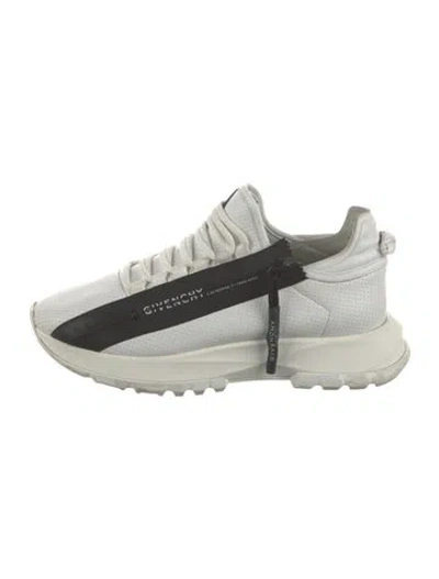 Pre-owned Givenchy Leather Colorblock Pattern Athletic Sneakers In White