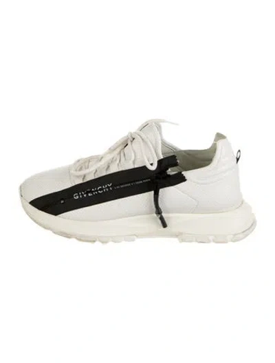 Pre-owned Givenchy Leather Colorblock Pattern Athletic Sneakers In White