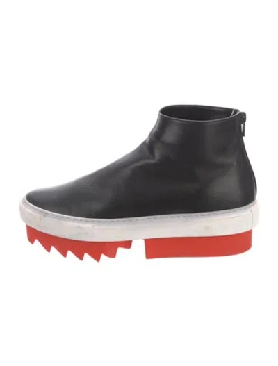 Pre-owned Givenchy Leather Colorblock Pattern Chelsea Boots In Black