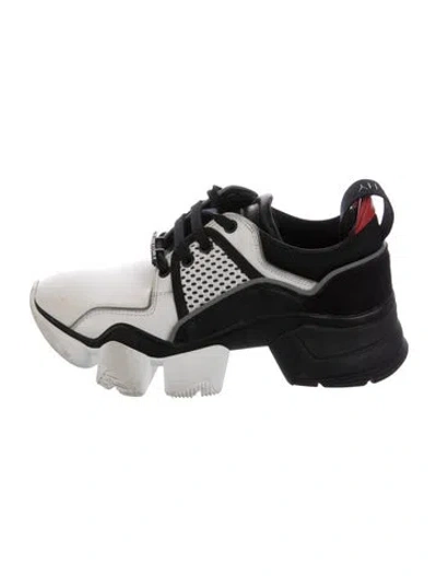 Pre-owned Givenchy Leather Colorblock Pattern Chunky Sneakers In Black