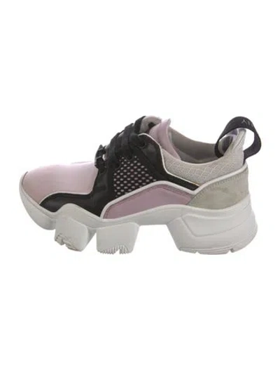 Pre-owned Givenchy Leather Colorblock Pattern Chunky Sneakers In White