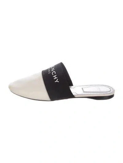 Pre-owned Givenchy Leather Colorblock Pattern Mules In Neutral