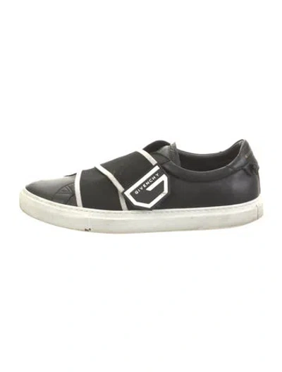 Pre-owned Givenchy Leather Colorblock Pattern Sneakers In Black
