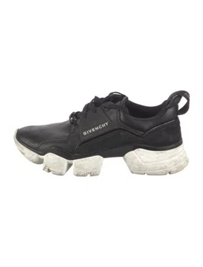 Pre-owned Givenchy Leather Colorblock Pattern Sneakers In Black