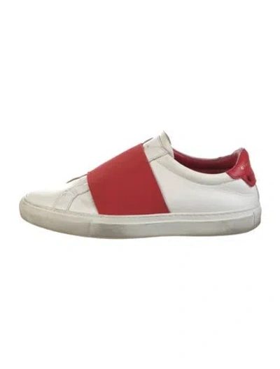 Pre-owned Givenchy Leather Colorblock Pattern Sneakers In White
