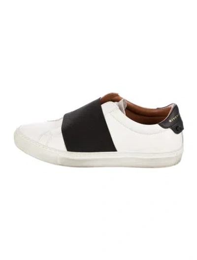 Pre-owned Givenchy Leather Colorblock Pattern Sneakers In White