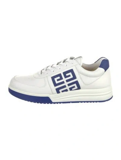 Pre-owned Givenchy Leather Colorblock Pattern Sneakers In White