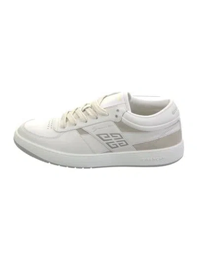 Pre-owned Givenchy Leather Colorblock Pattern Sneakers In White
