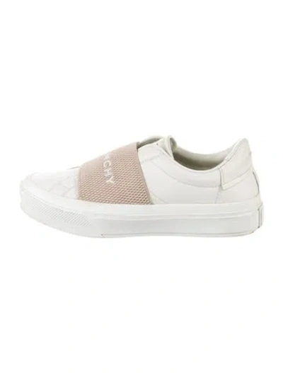 Pre-owned Givenchy Leather Colorblock Pattern Sneakers In White