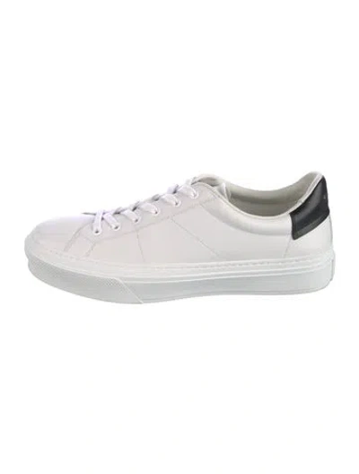 Pre-owned Givenchy Leather Colorblock Pattern Sneakers In White